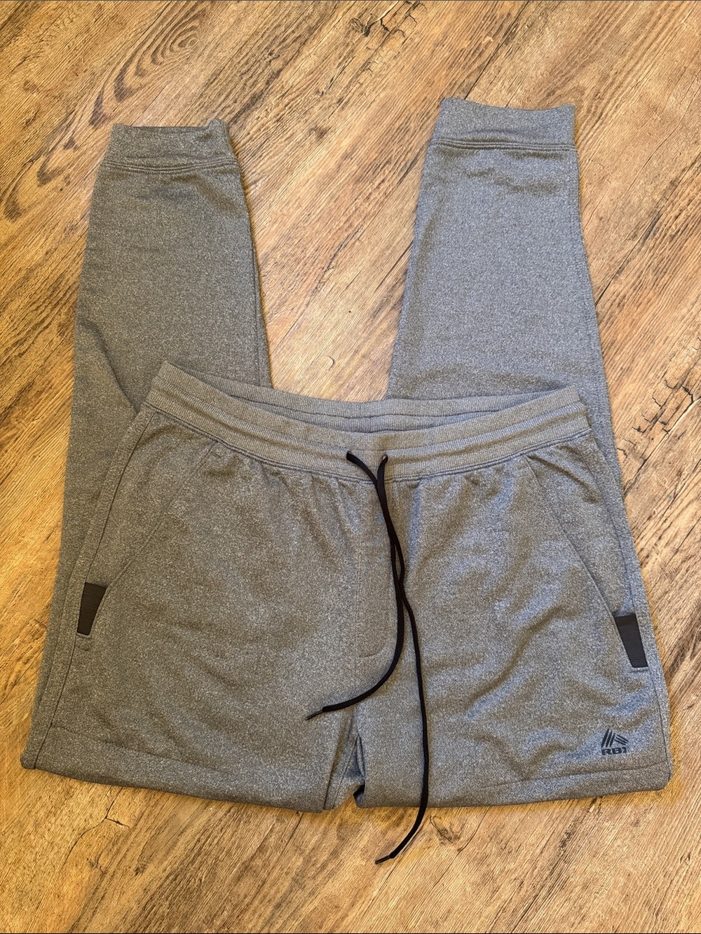 RBX Men's Gray Athletic Joggers with Drawstring